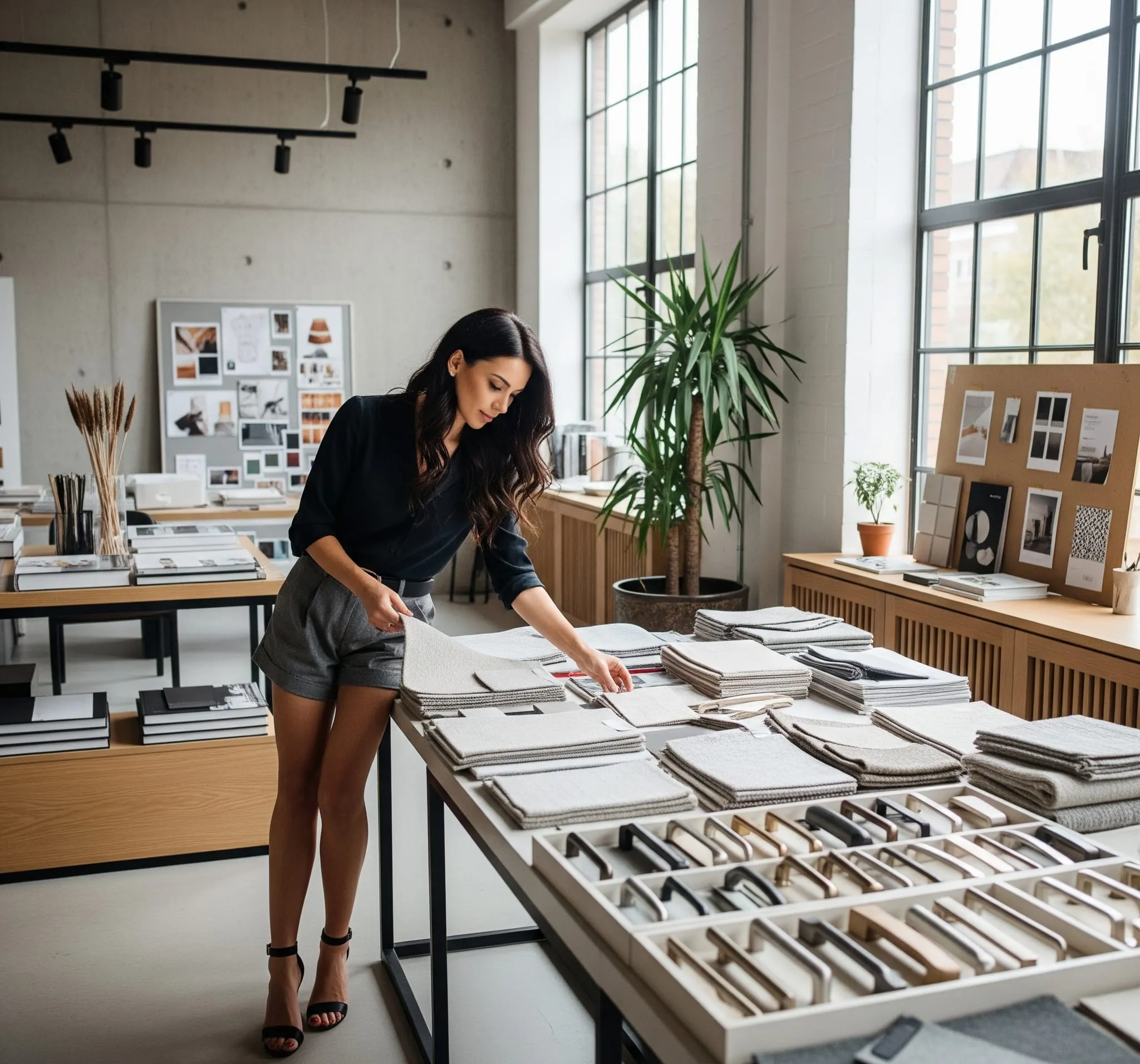 Interior design professional at work